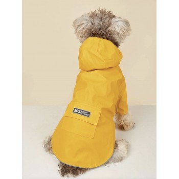 Żółty płaszcz przeciwdeszczowy dla psa