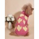 Pink dog sweater with cactus motif Stepbypet.pl